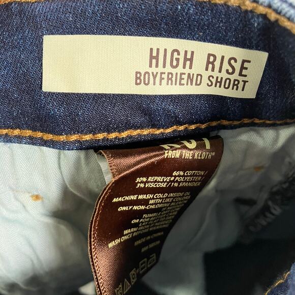 Kut from the Kloth‎ High Rise Boyfriend Shorts Women’s Size 4 Dark Wash Denim - Picture 11 of 16